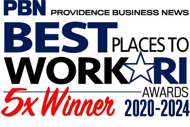 Providence Business News Best Places to Work five-time winner badge